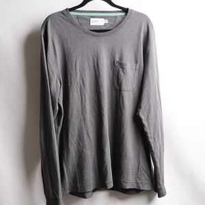 Wellen Mens XL Gray Hemp Organic Cotton Long Sleeve Pocket T-Shirt OCS-W-120006